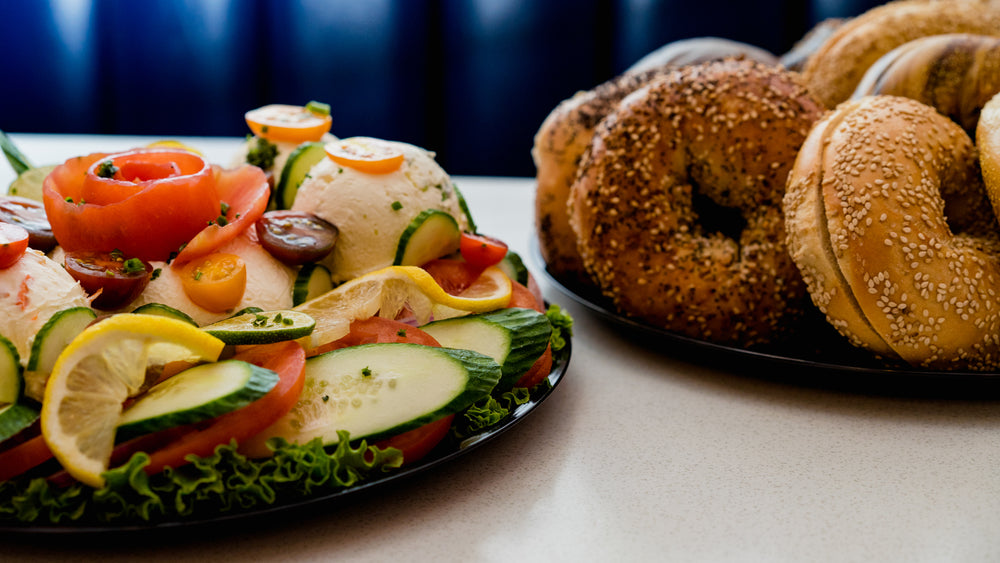 plated bagel & lox