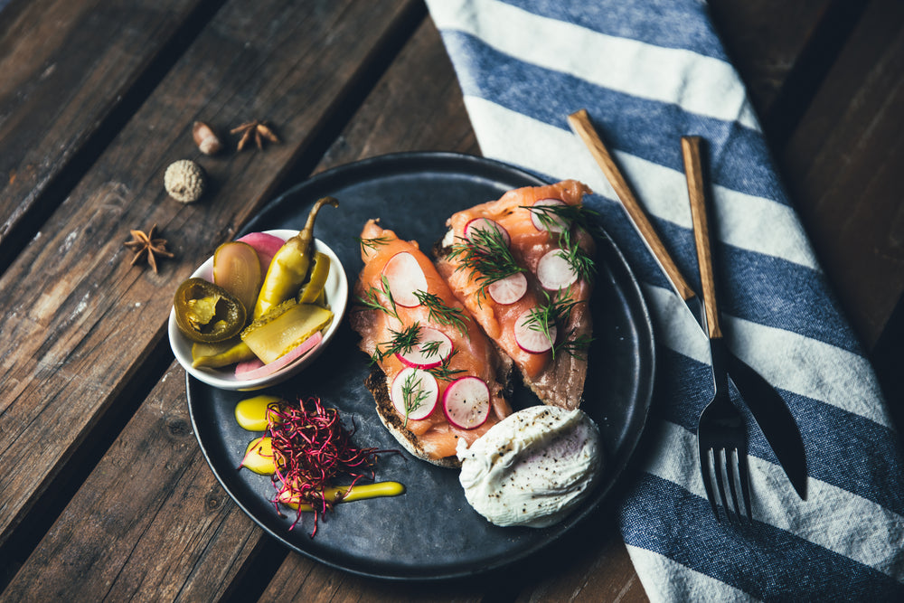 plated smoked salmon