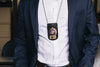 police badge worn by detective