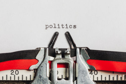 politics on a typewriter machine