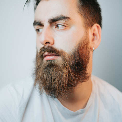 Portrait Of A Man With A Full Beard Looking Left