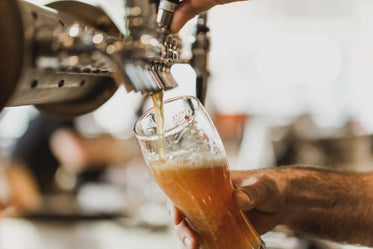 taça de cerveja sendo servida