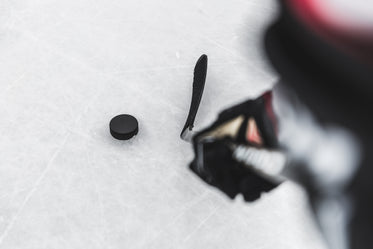 pov of hockey player handling puck