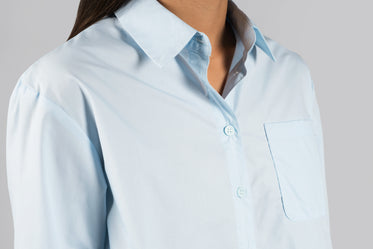 powder blue womens blouse