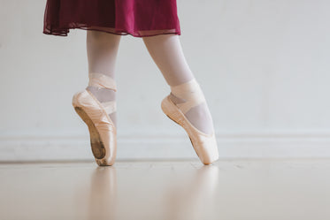 pretty pointe shoes of ballet