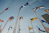 provincial flags in wind