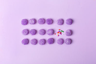 purple candy with sprinkles background