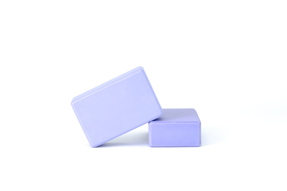 purple yoga blocks