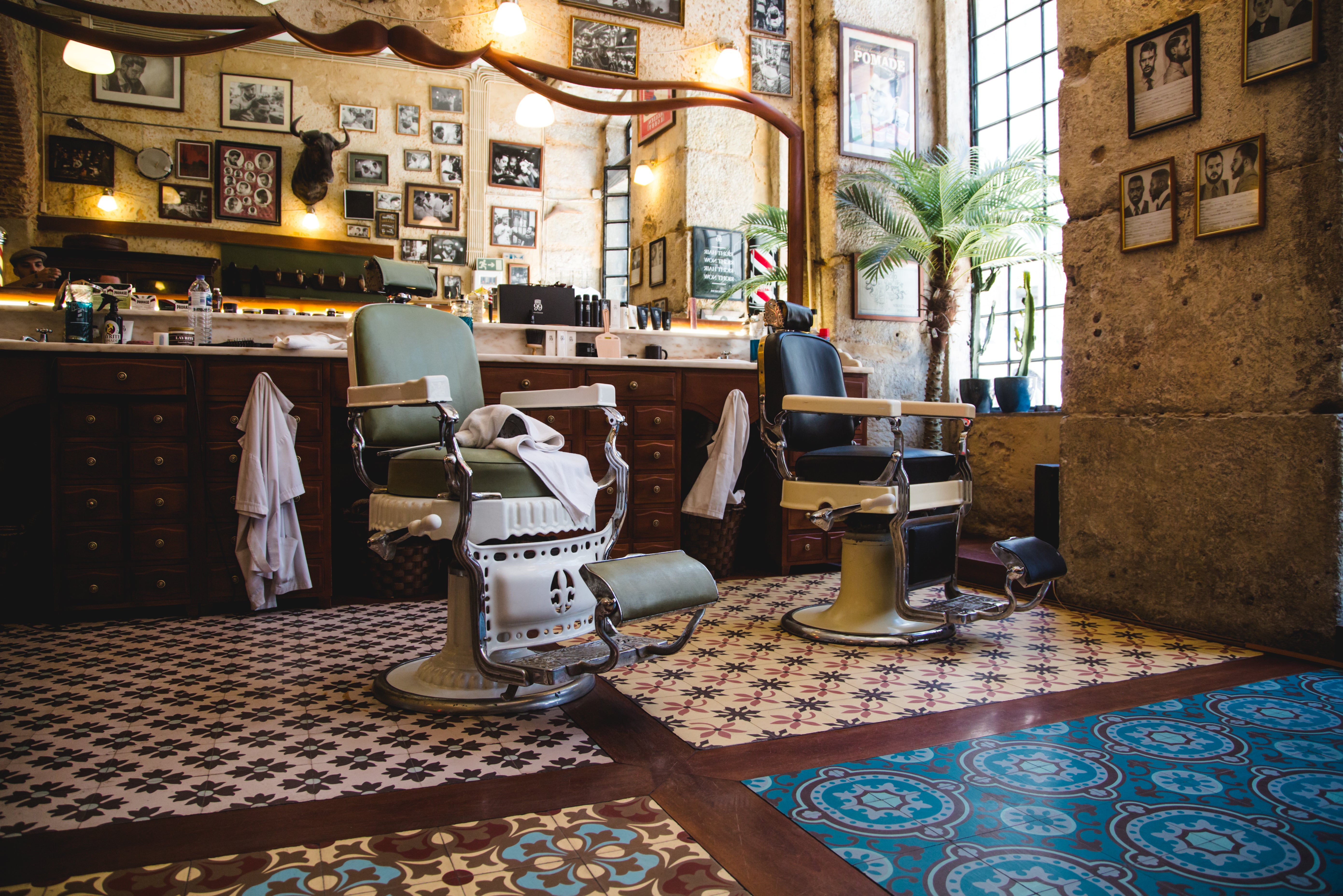 Browse Free HD Images of Quaint Barbershop With Eclectic Decor