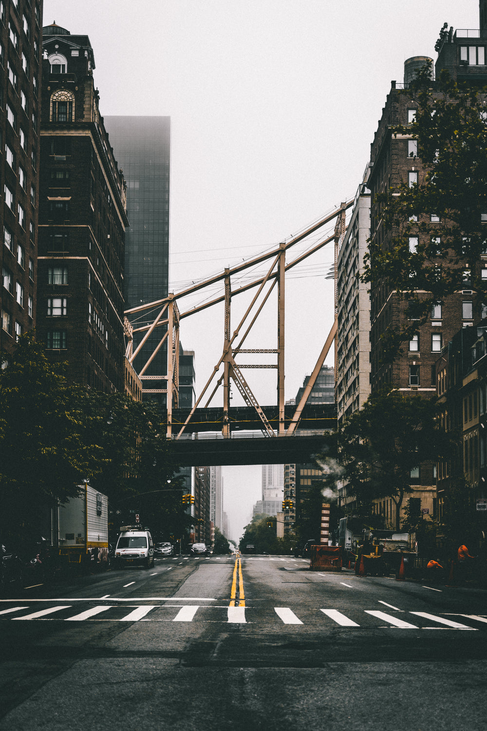 railway bridge over city street