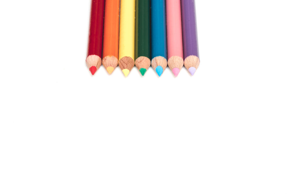 rainbow pencil crayons