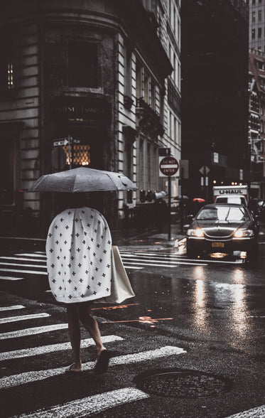 rainy crosswalk