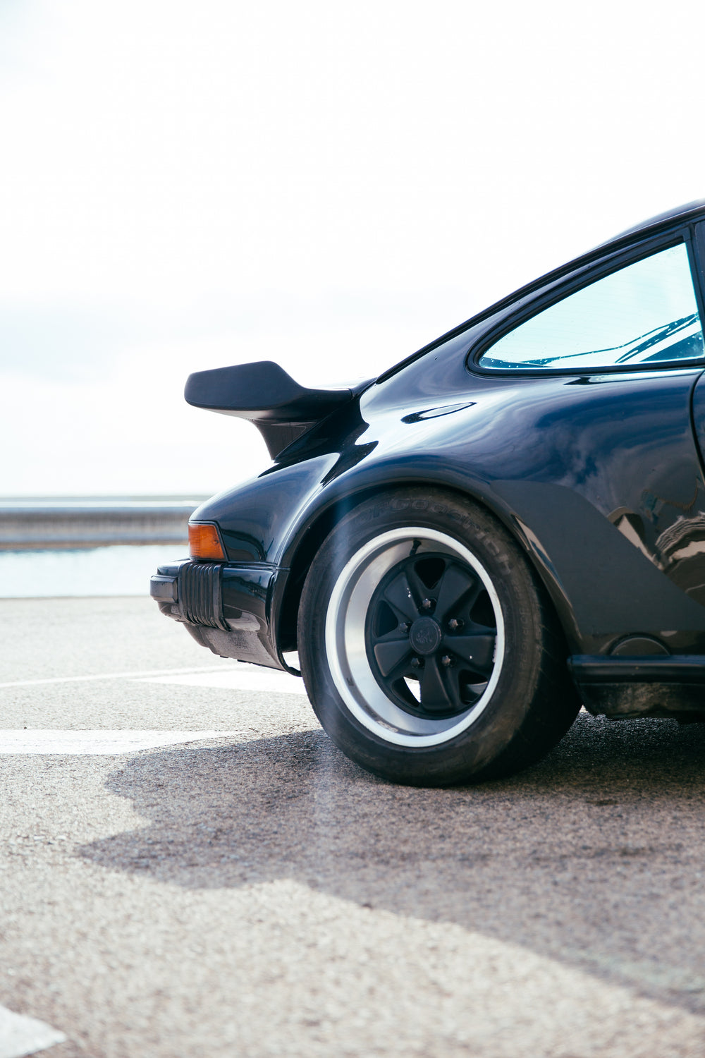 rear detail of antique sports car