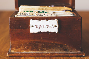 recipes in box