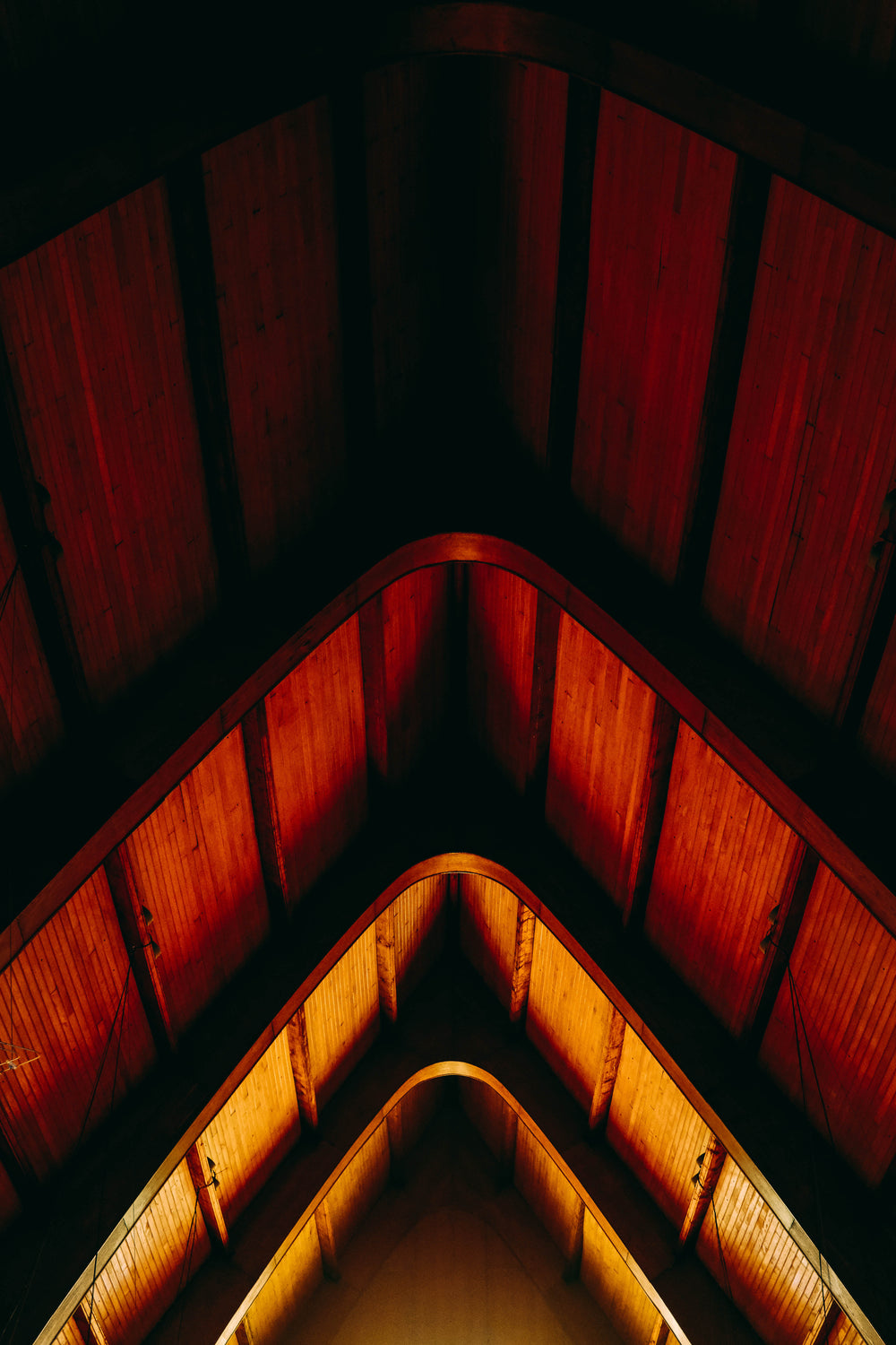 red and yellow gabled roof