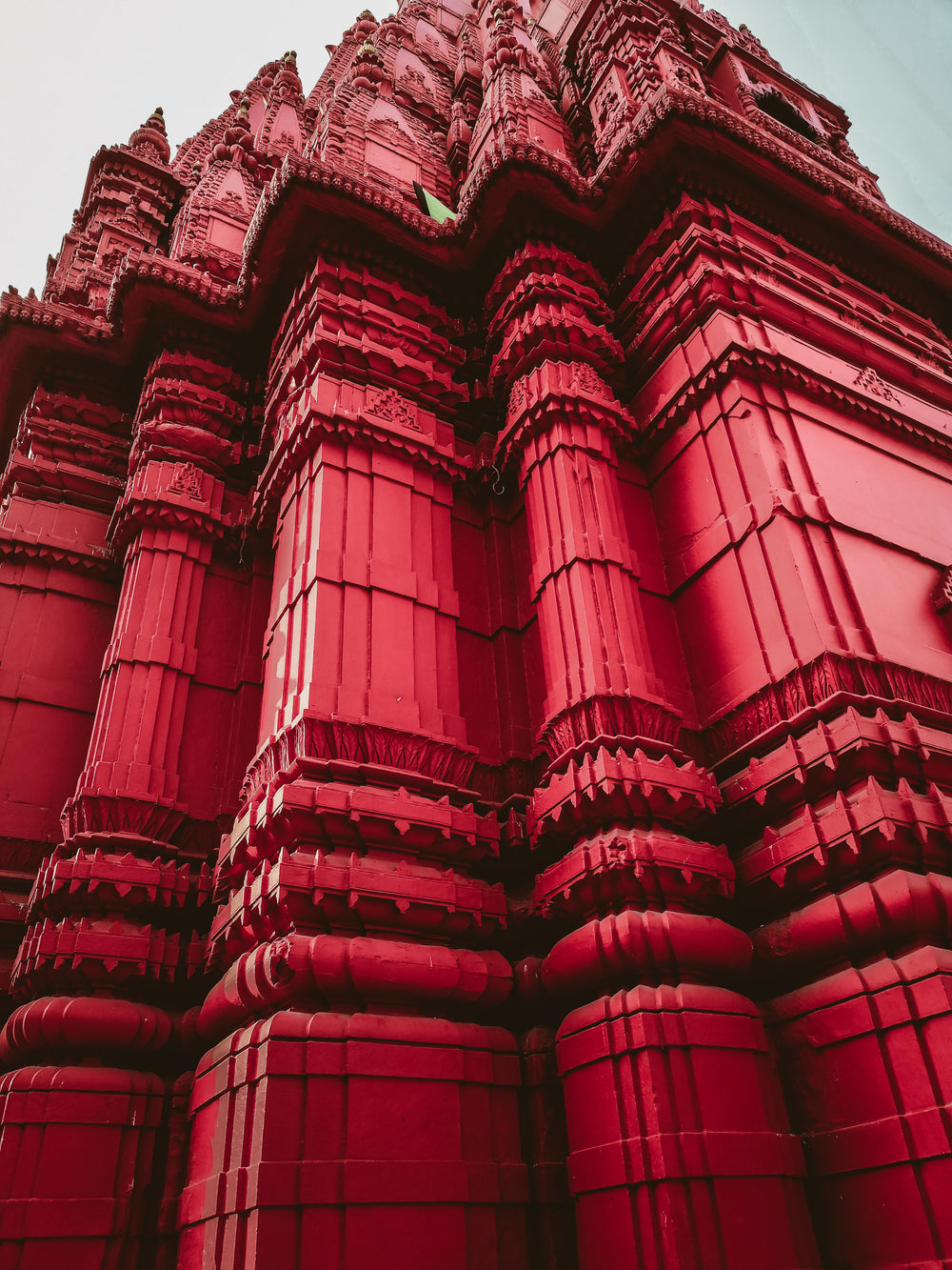 red decorated walls