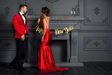 red formal new years fashion
