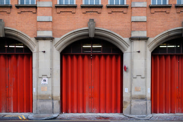 red garage doors