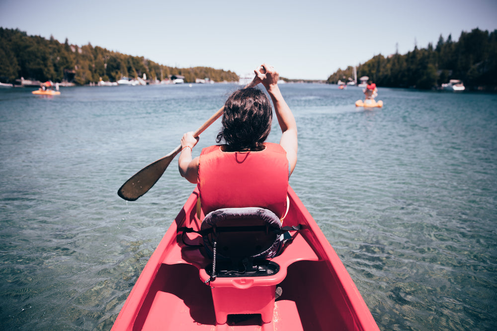 red kayak