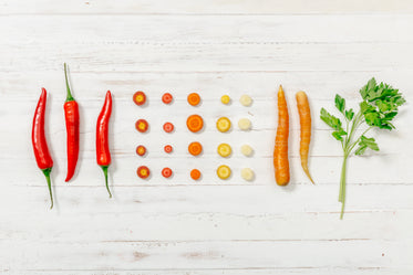 red orange yellow green vegetables