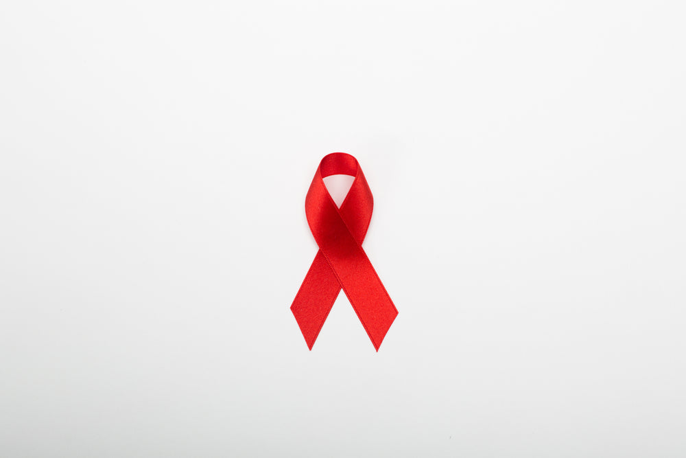 red ribbon centered