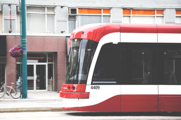red white streetcar