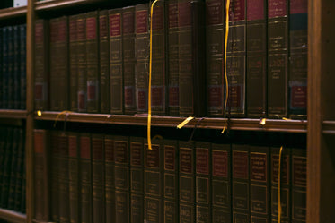 reference books on shelves
