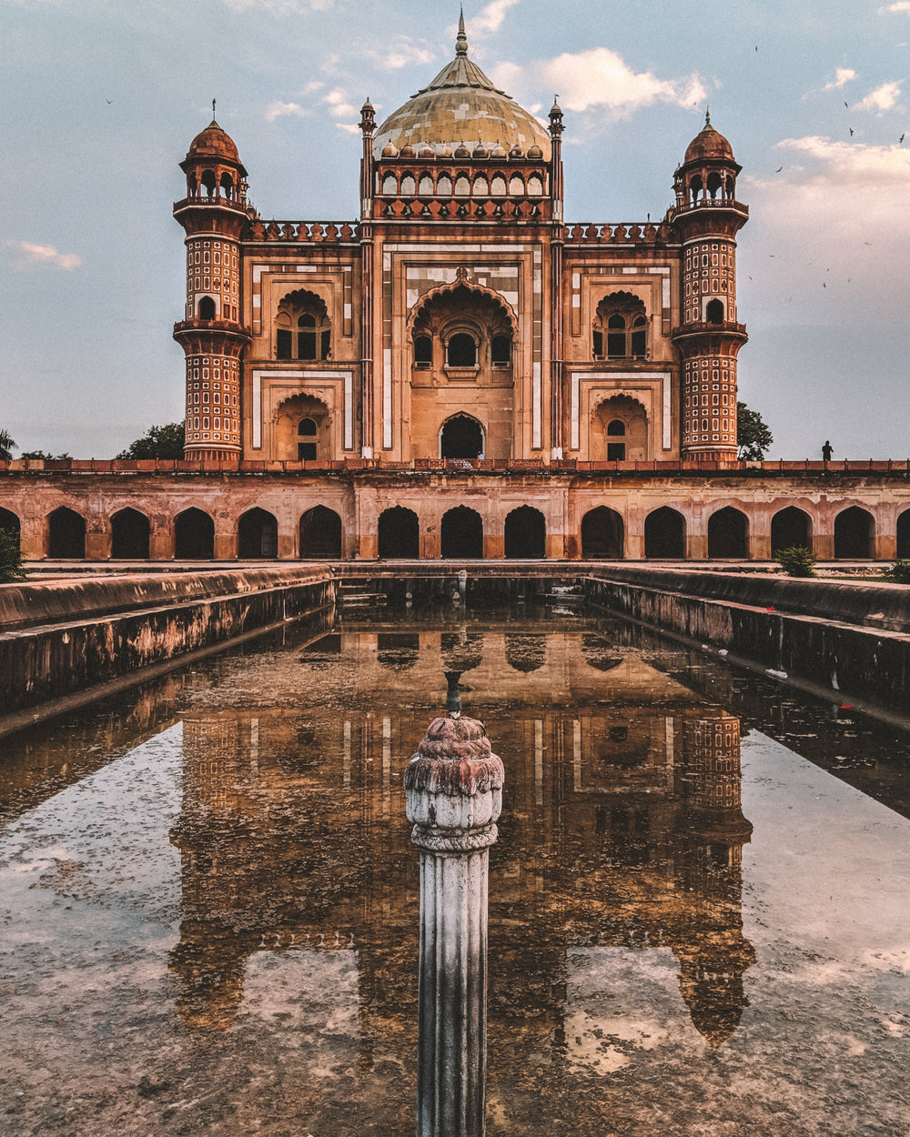 reflections in front of place of worship