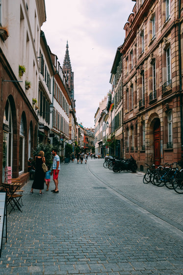 relaxed pedestrian street