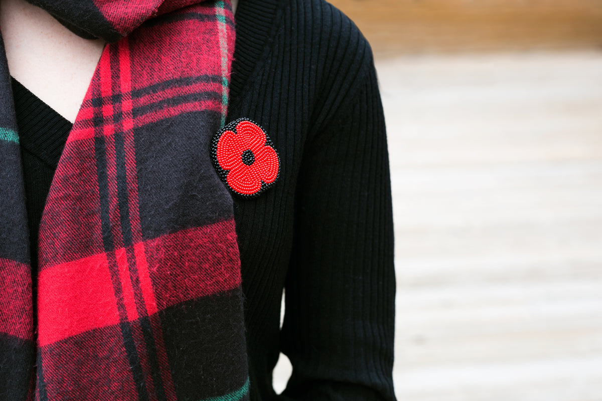 remembrance day poppy pin