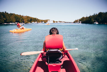 resting from paddling