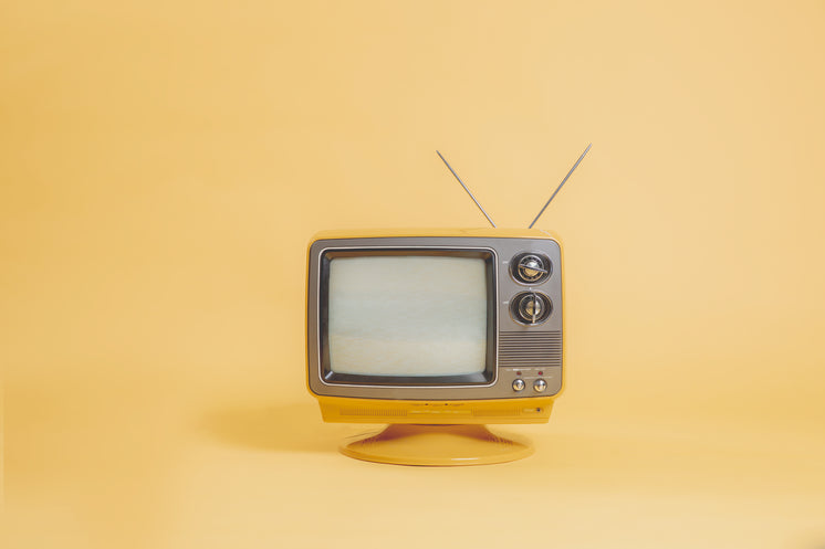 Retro Television Set With Antenna