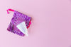 reusable menstrual cup and pouch