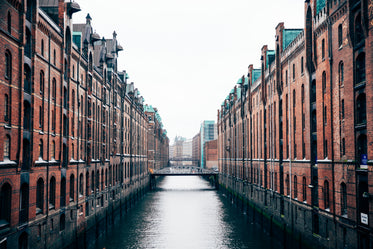 Free River Through Berlin Buildings Photo — High Res Pictures