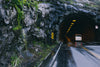 road and tunnel through mountain