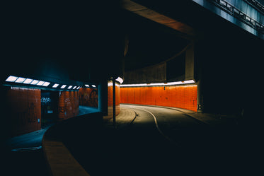 road in red tile tunnel