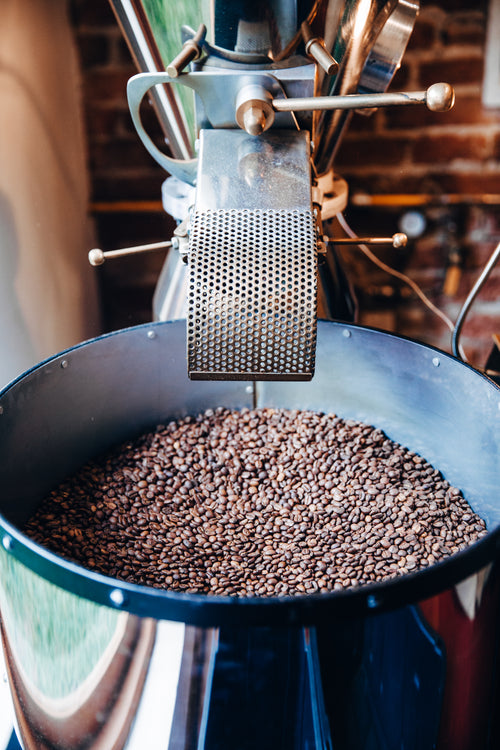 roaster at local coffee business