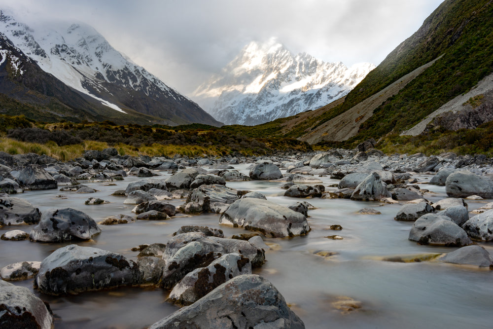 rocky creek in sub-alpine valley