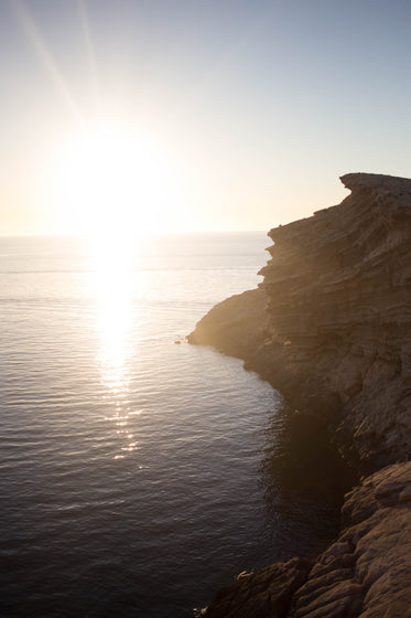 rocky shore sunset