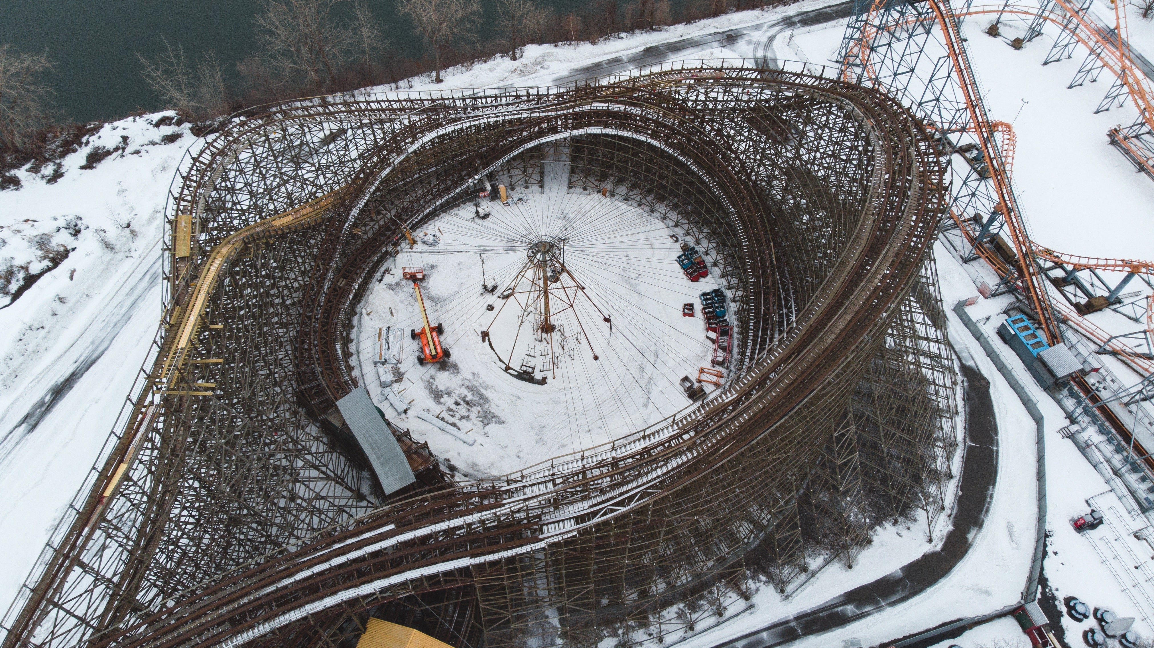 Browse Free HD Images of Roller Coaster Park Closed For winter