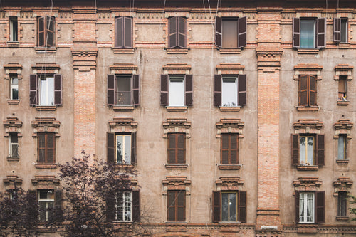 rome italy building windows