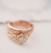 rose gold ornate wedding ring