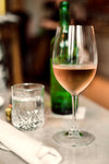 rose wine on table