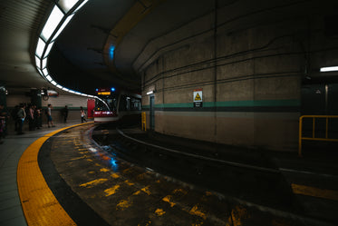 round underground streetcar stop