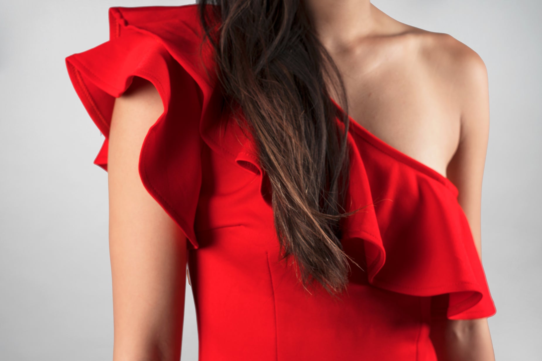 Free Ruffled Dress Shoulder Photo — High Res Pictures