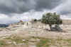 ruins with rain clouds