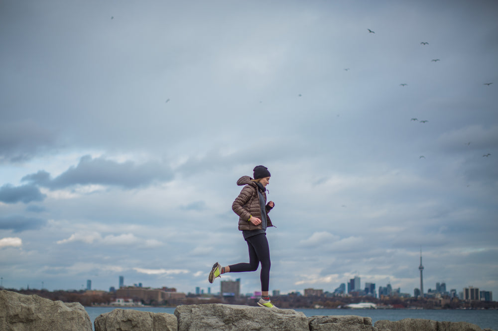 running on a cloudy day