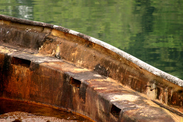 rusted metal in water