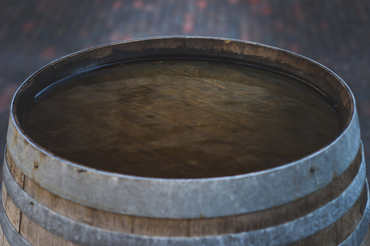 Rustic Aged Wood Barrel Top