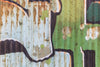 rusty green tin graphitti wall texture
